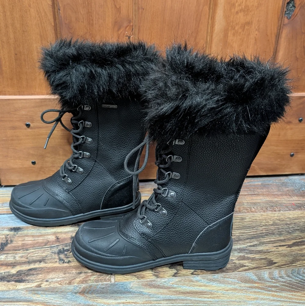 Bearpaw Dawn Women's 11 inch Insulated Boot Black Size 7 - Picture 9 of 10